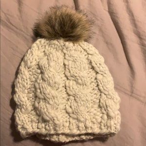 Cream Knit Beanie